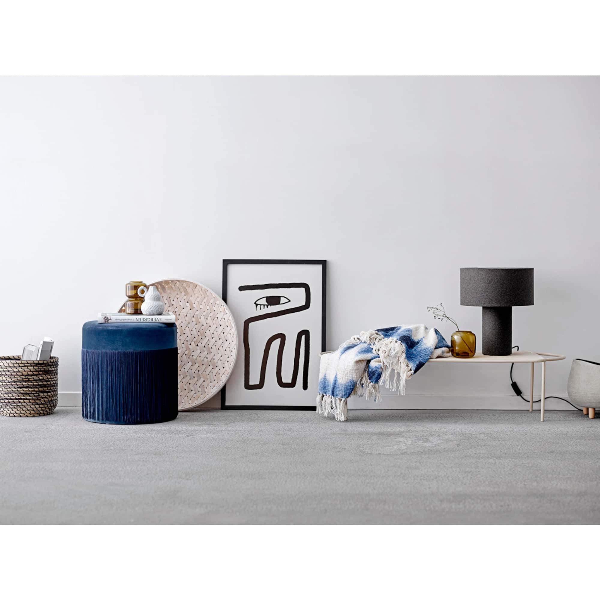 Hello Honey® Gray Wool Blend Table Lamp & Shade Set